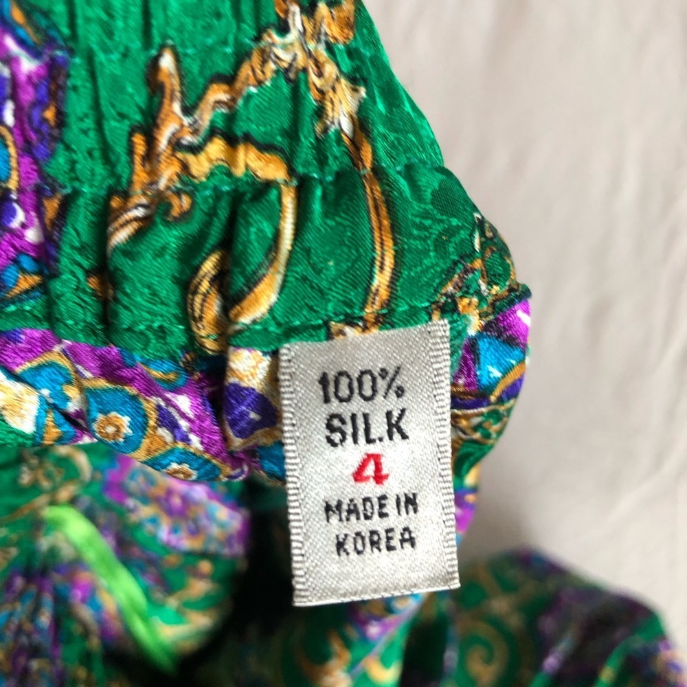 Vintage Emerald and Violet Brocade Blazer - Picture 7 of 8